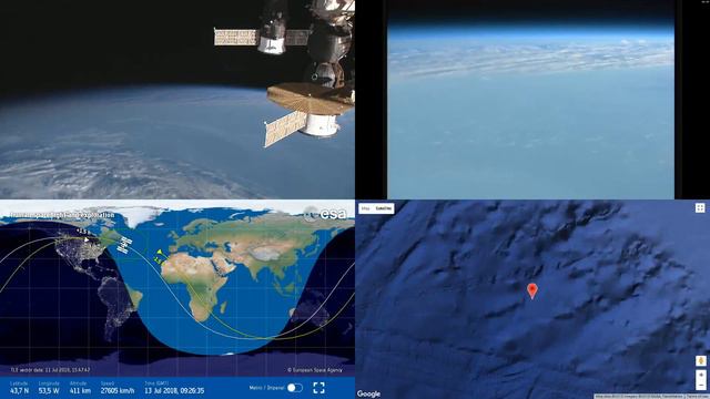 North American Coastlines Zoom - NASA/ESA ISS LIVE Space Station With Map - 18 - 2018-07-12 смотреть онлайн