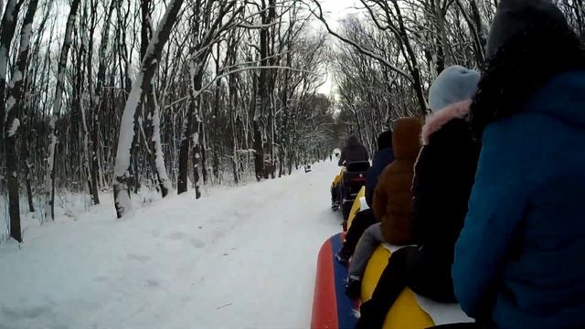 КАТАНИЕ НА БАНАНЕ ЗИМОЙ. БАНАН ЗИМОЙ. ЗИМНИЙ НАДУВНОЙ БАНАН