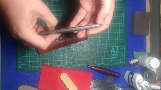 Женский кошелёк из натуральной кожи ручной работы! химия от BRCraft.