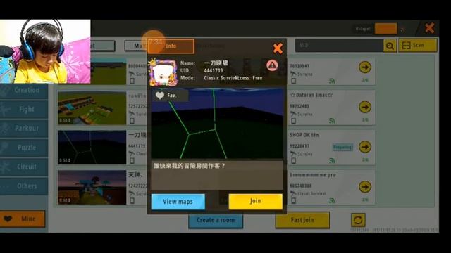 Minecraft-Mini World : Block Art . Playing game on adventure & creation block.