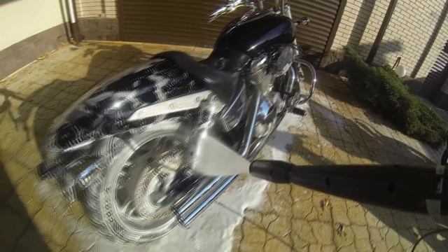 Мойка мотоцикла - это искусство. смотреть онлайн