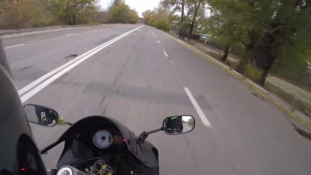 Kawasaki zx6r в городе, разгон.
