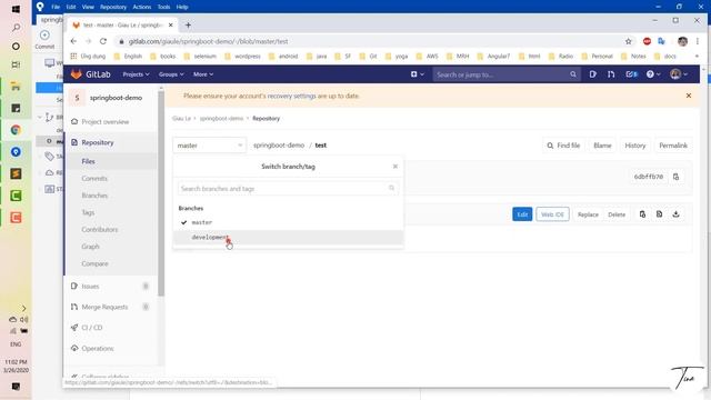 #Git #SourceTree | How to create new branch, merge code and resolve conflict between branches