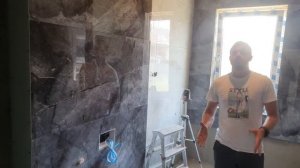 Ремонт дома в пос. Российский. Санузел. Укладка плитки. Малярные работы. 1 этаж дома.