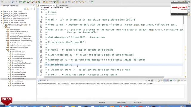 # 169 Collection to stream to a new collection | Stream of() method in Java|Stream|java 8|RedSysTec