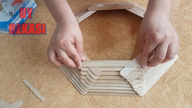 Корзина из деревянных палочек//DIY-Basket of wooden sticks//. смотреть онлайн