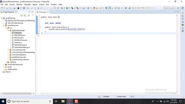 Java Enumeration Lecture