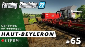 Farming Simulator 22 ● Карта Haut-Beyleron / стрим #65