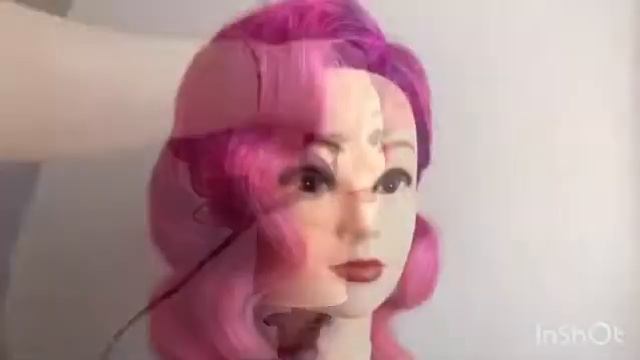 Пример Укладки волос после окрашивания манекен головы с натуральными волосами смотреть онлайн