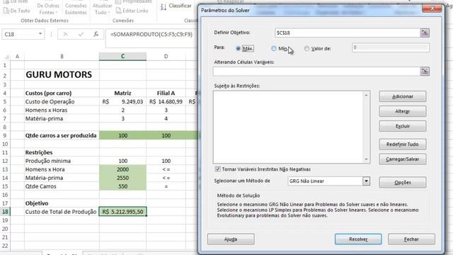 Soluções com o SOLVER смотреть онлайн