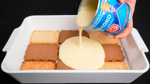 Наливаем сгущенку в печенье с шоколадной крошкой! Вы будете поражены! Без выпечки, без духовки