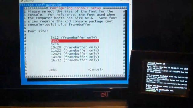 Changing Raspberry PI console font to increase characters per line смотреть онлайн