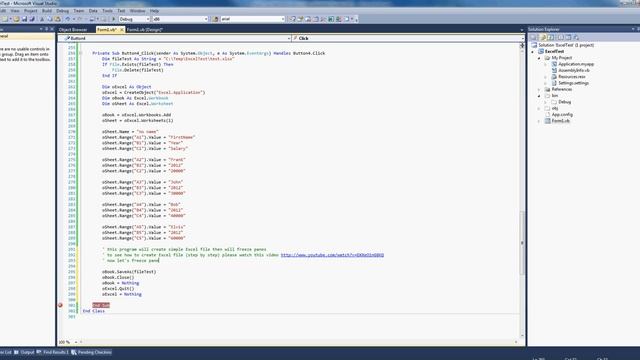 VB.NET - Excel - how to freeze panes смотреть онлайн