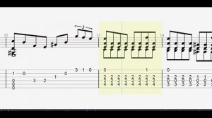 Frederic Chopin: Prelude in E Minor, Op. 28 No. 4 full tablature/sheet music for fingerstyle guitar