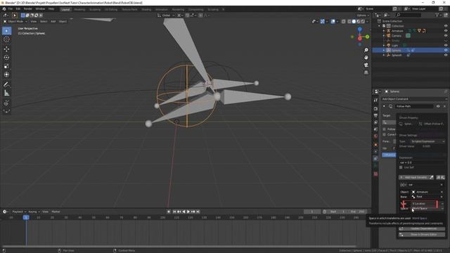 Параметрическая анимация походки персонажа в Blender. Ходьба с помощью всего двух ключей.