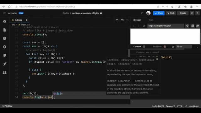 Flat and Object to query param format | Tricky JavaScript interview question