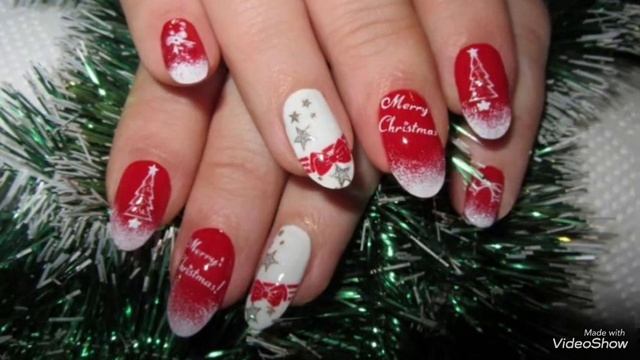 Идеи новогоднего маникюра. Дизайн ногтей.Красивый маникюр. смотреть онлайн