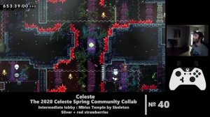 Celeste: Spring collab 2020: Intermediate lobby: Mbius Temple by Skeleton Silver + red strawberries.