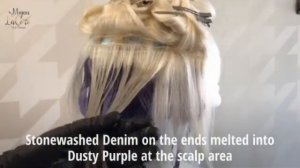 Dusty Purple and Stonewashed Denim Wig With SoColorCult