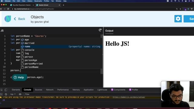 Objects In JavaScript ? | Basics Of JavaScript In Hindi | Newton School