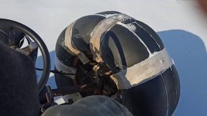 Покатушки на самодельном каракате на 8л/с и на камерах от комбайна, идет по снегу.