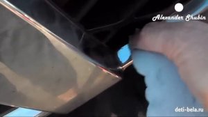 Удаление ржавчины с хромированных деталей автомобиля. Губка для удаления ржавчины. Как удалить