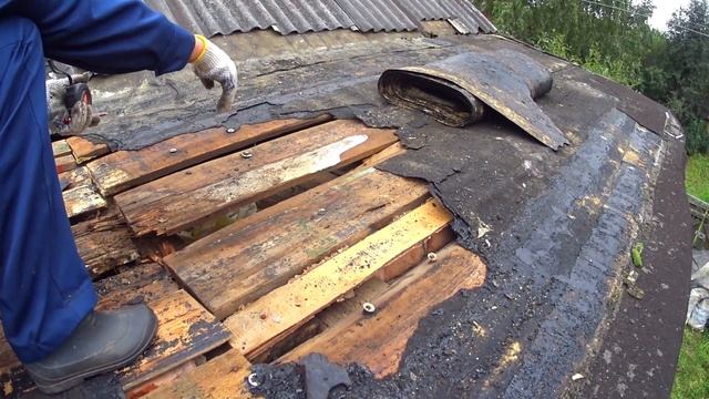 Крыша течет. Начали Ремонт Крыши Пристроя. Ремонтируем Крышу с Олюшкой. 93 серия