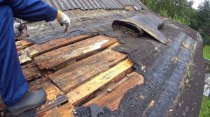 Крыша течет. Начали Ремонт Крыши Пристроя. Ремонтируем Крышу с Олюшкой. 93 серия