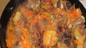 Утка, тушенная с картофелем