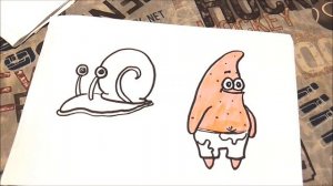 How to Draw Patrick Star  SpongeBob SquarePants How to Draw Gary the Snail