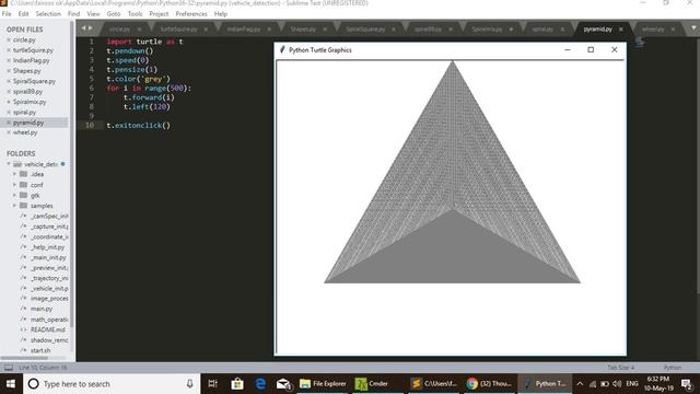 Python Turtle Graphics - Pyramid