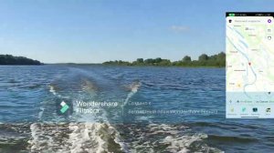 Скорость лодки 3200 под моторм 5л.с. НАГЛЯДНО