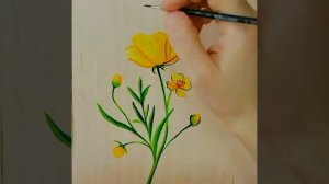 Роспись по дереву! Как рисовать цветы ?