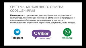 7 класс. Информатика. Современные сервисы интернет-коммуникаций и правила их использования