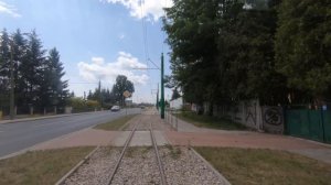 Tramwaje Łódź. Linia 41 Łódź pl. Niepodległości - Pabianice./Ride on tram line 41 in Łódź (Poland).