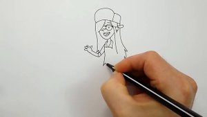 Как Нарисовать Вэнди из Гравити Фолз поэтапно - Рисуем Гравити Фолз ✔