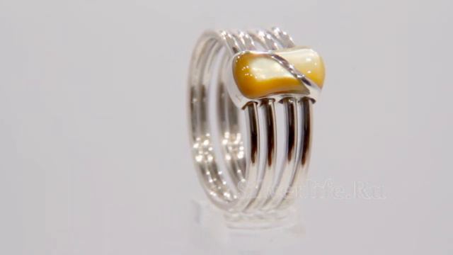 Серебряное кольцо De Luna с перламутром смотреть онлайн