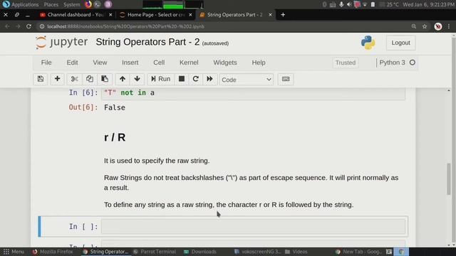 #23 String Operators In Python With Example | Membership,Raw String & Formatting String In Python