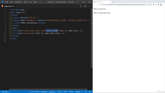04 - Page structure with HTML - 010 A detailed look at HTML attributes