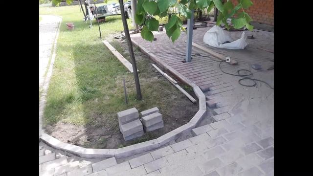 Устройство тротуаров из брусчатки  Укладка брусчатки. Часть 4