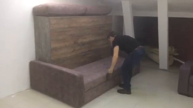 Шкаф кровать с диваном от компании Гелион смотреть онлайн