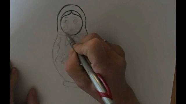 Учимся рисовать матрешку