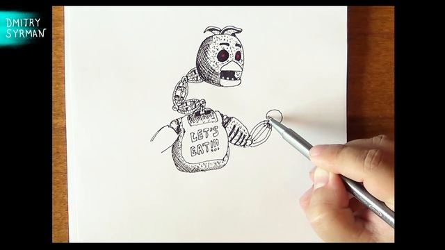 How to draw Scrap Chica FNAF, Как нарисовать Скрап Чику ФНАФ смотреть онлайн