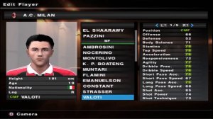 PES 2013 - Milan - Stats - PS2