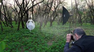 Бэкстейдж съемка модели Godox AD400 pro использование дыма на съемке