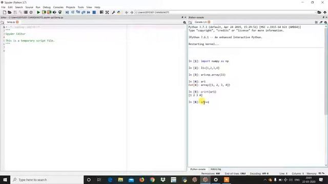 Working with NumPy- array ( )
