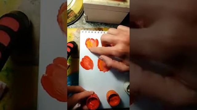 Рисование тюльпанов пальцами смотреть онлайн