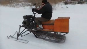 Самодельный снегоход с двигателем Лифан 192F-2