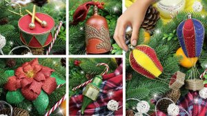 Эффектные ИГРУШКИ НА ЕЛКУ своими руками  Новогодние елочные игрушки в ретро-стиле