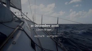 Notre traversée de l'Atlantique*  en 23 jours.